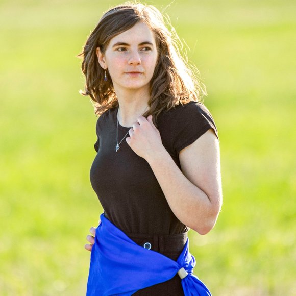 Electric Blue Silk Wild Rag Scarf - Picture 3 of 5